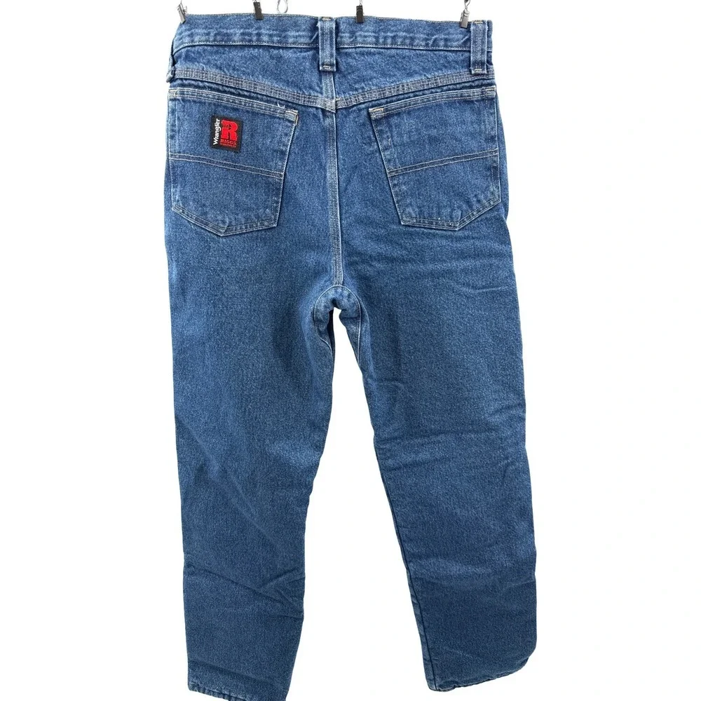 Wrangler Riggs Lined Work Jeans‎ Size 32x34 Relaxed Fit Denim